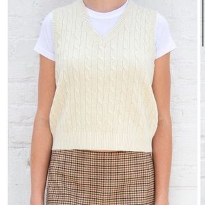 Brandy Melville cream sweater vest